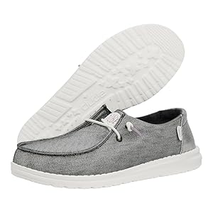 HEYDUDE Women's Wendy Metallic Sparkle Slip-On Shoes